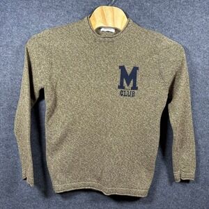 Springfield Mens M Club Crew Neck Knit Sweater Tan‎ Marl Size M